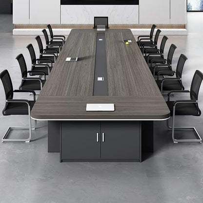 Modern Long Conference &amp; Meeting Table with Chairs