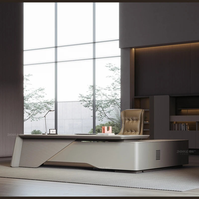 Boss Desk – Office Desk & Chair Combination, CEO Desk, Large Executive Desk, Office Furniture