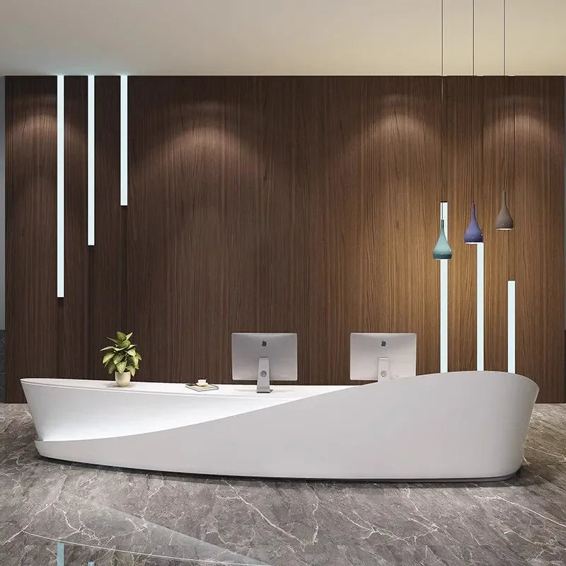 Restaurant Furniture Executive Office Wooden Home Bar Counter Luxury Receiption Desk Mostrador Recepcion Clothes Party Tables