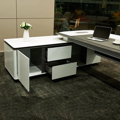 Home Fashion Light Luxury Office Furniture Modern Solid Wood Manager Platform
