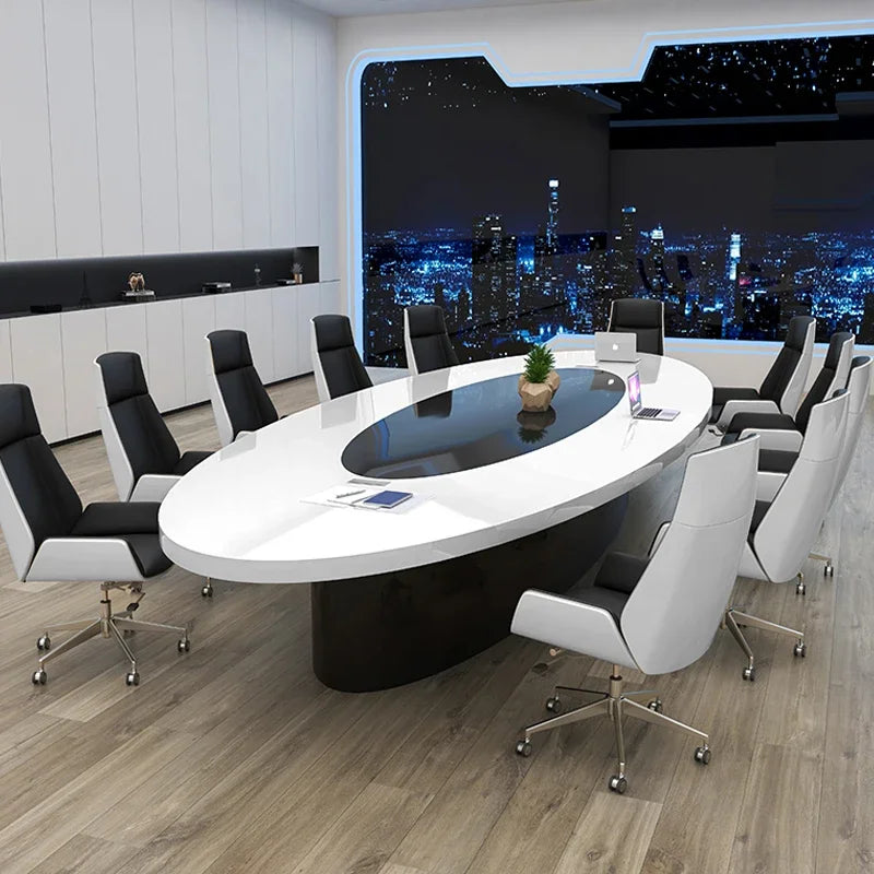 Stylish minimalist modern negotiation table with matching chair combinations