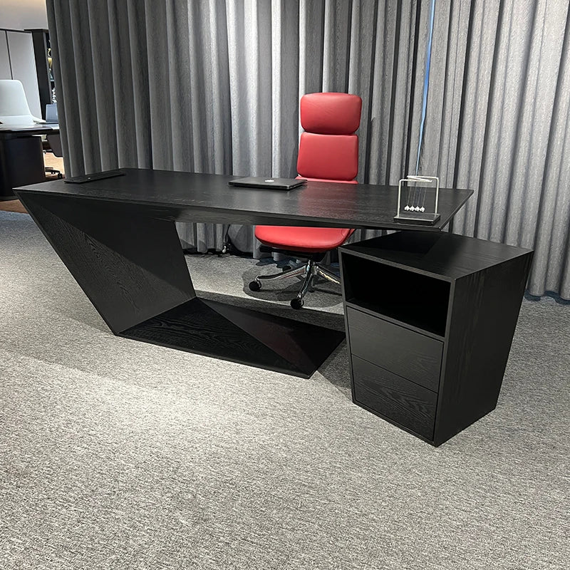 Drawers Standing Office Desk Black Living Room Supplies Writing Computer Desks Luxury European Mesa Escritorio Modern Furniture