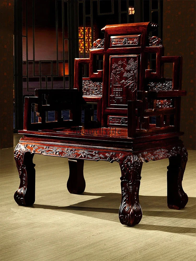 Rosewood Desk Solid Wood Indonesian Black Wood Boss Desk