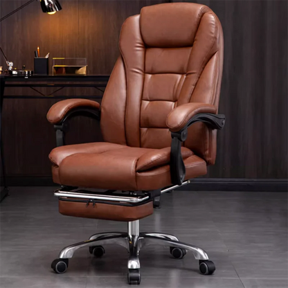 Massage Recliner Office Chairs Ergonomic Editor Executive Metal Foot Rest Armchairs Aluminium Wheels Cadeira Office Furniture