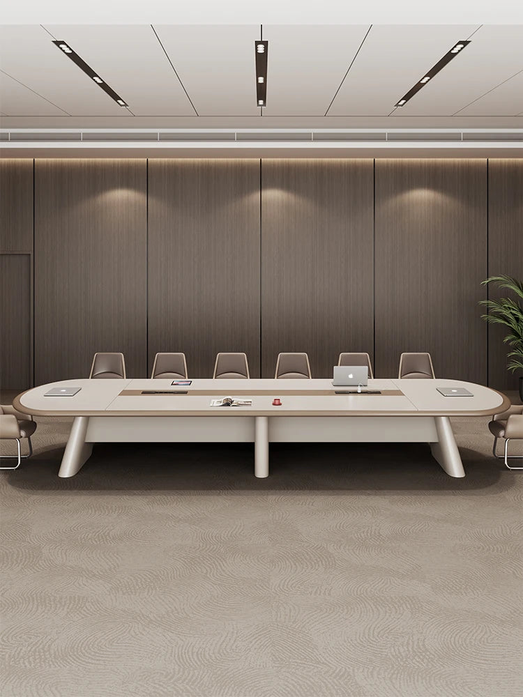 Lacquered conference table, large long table, simple modern desk, work table, meeting room, negotiation reception