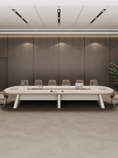 Lacquered conference table, large long table, simple modern desk, work table, meeting room, negotiation reception