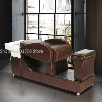 Massage Hair Washing Bed Head Spa Lounge Water Circulation Shampoo Chair Salon Adult Silla Peluqueria Salon Furniture MQ50XF