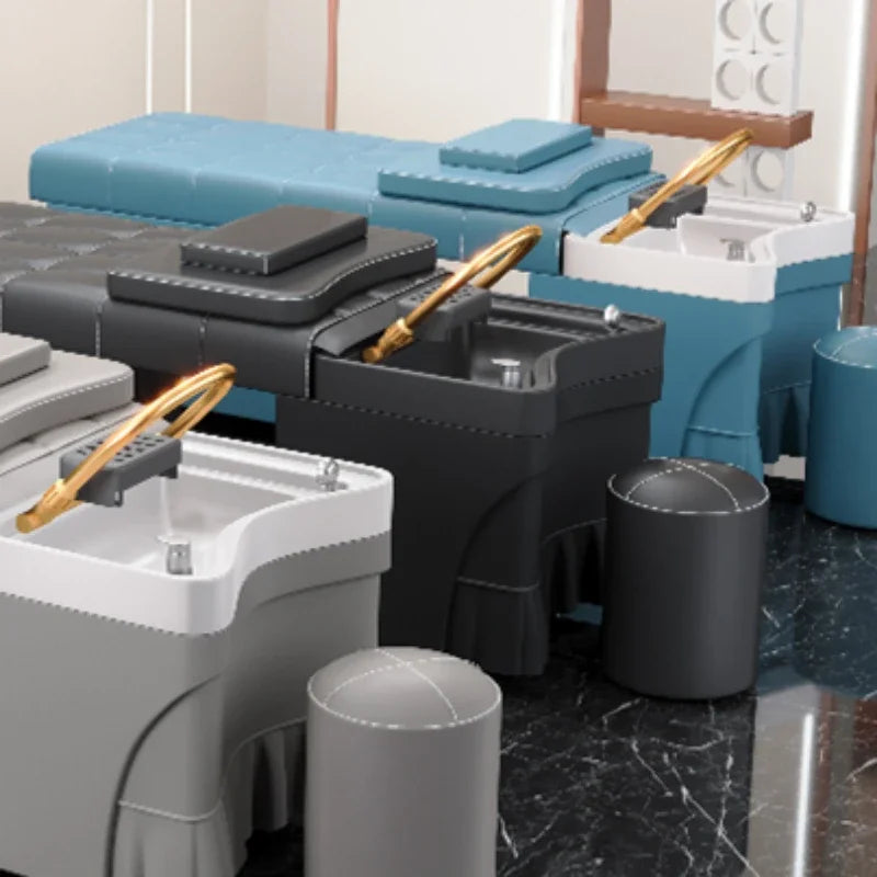 Shaving Chair Barber Wash Shower Spa Hair Water Hoop Shampoo Bowl Chinese Salon Beauty Salon Luxury Chairs Styling Stylist Sink