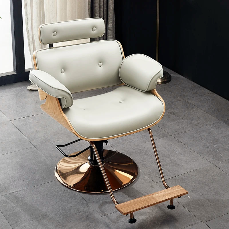 Hair Salon Barber Chair Makeup Beauty Metal Professional Ergonomic Hairdressing Barber Chair Swivel Silla Giratoria Furniture