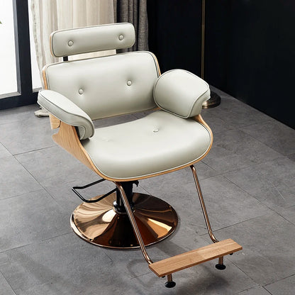Hair Salon Barber Chair Makeup Beauty Metal Professional Ergonomic Hairdressing Barber Chair Swivel Silla Giratoria Furniture