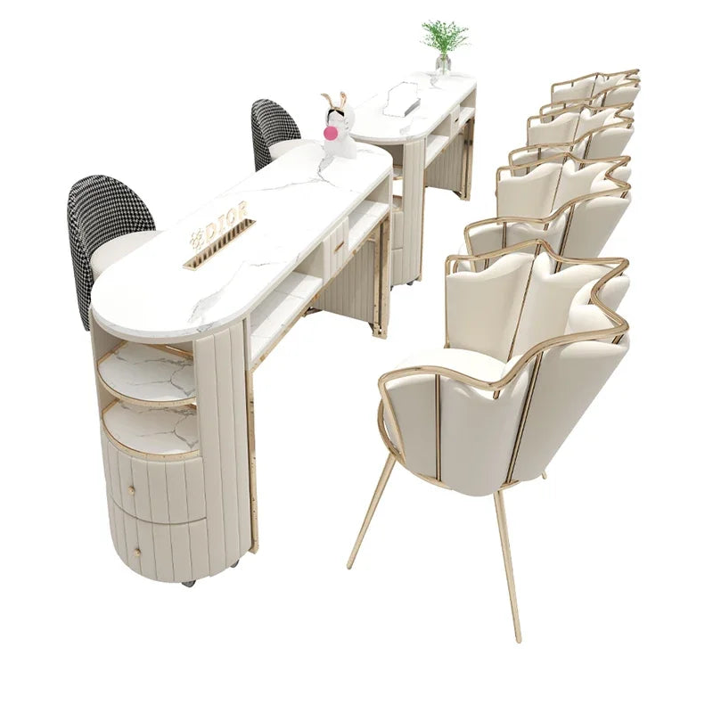 Nail Table for Nail Salon Manicure Tables Professional Hair Furniture Coffee Makeup Storage Organizer Tech Supplies Desk Beauty