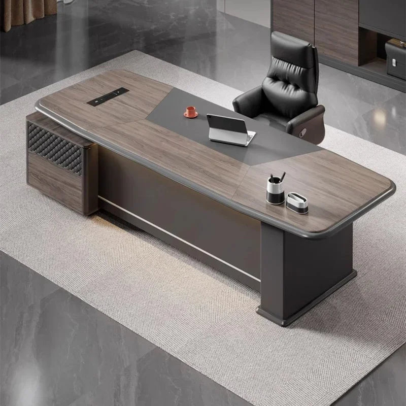 Wooden Office Desk Modern 1 Person Bureaux Table Computer Office Desk Standing Elegant Muebles De Oficina Office Furniture
