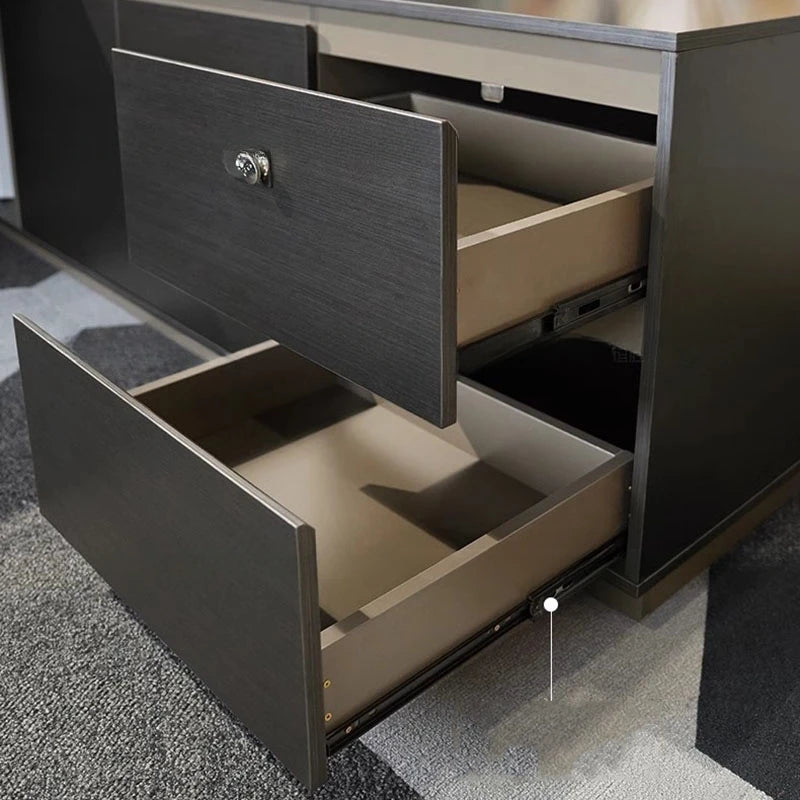 Luxury Modern Office Desks Workstation Storage Computer L Shaped Office Table Drawers Scrivania Con Cassetti Home Furnitures
