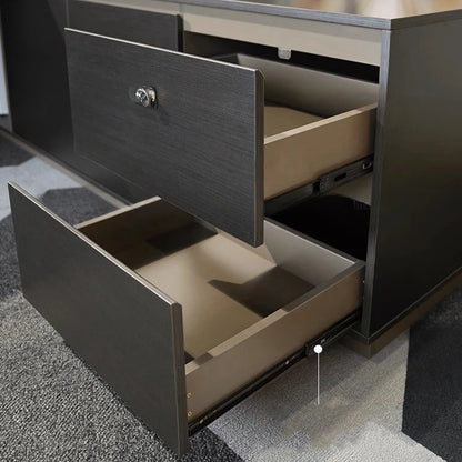 Luxury Modern Office Desks Workstation Storage Computer L Shaped Office Table Drawers Scrivania Con Cassetti Home Furnitures