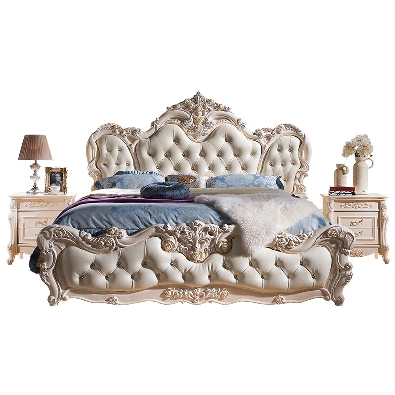 European-style double bed, available in 2 and 2.2 meters. A luxurious leather bed perfect for master bedrooms and weddings.