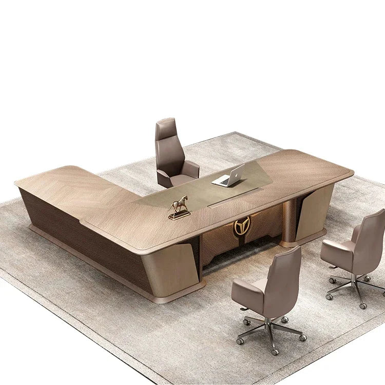 New Design Ceo Boss Leather Luxury Modern Executive Office Furniture Desk