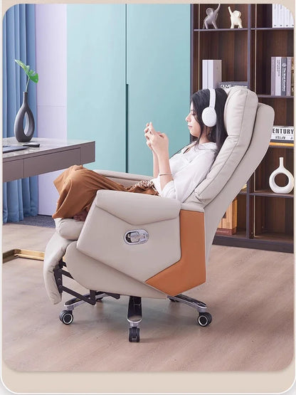 Luxurious Commerce Office Chair Leather Massage Nordic Executive Gaming Chair Home Work Silla De Escritorio Office Furniture