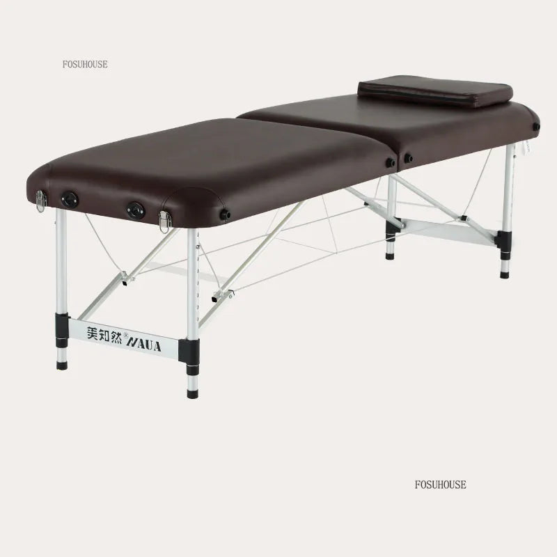 Portable Metal Shampoo Bed for Beauty Salons Modern Folding Salon Chair Simple Creative Commercial Shampoo Chairs for Salons