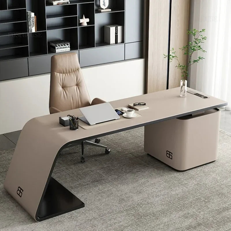 Luxury Boss Office Desks Minimalist Work Desk Corner Executive Table Household Villa Furniture Study Desktop Computer Table H