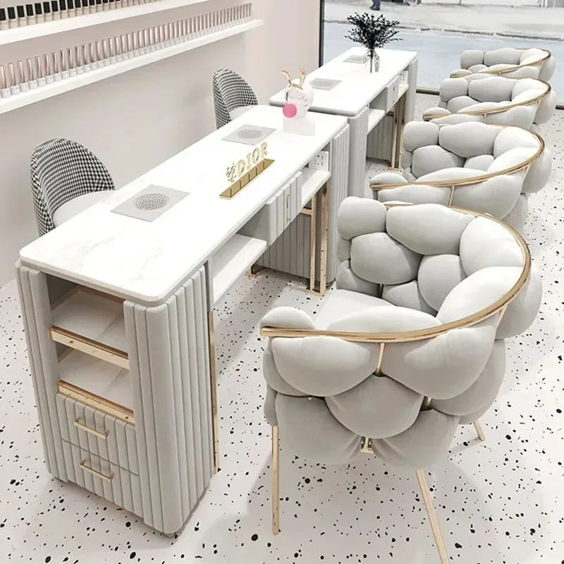 Manicure Table for Nails Portable Nail Coffee Tables Arm Rest Hairdressing Salon Furniture Chair Mesa Designer De Canto Station