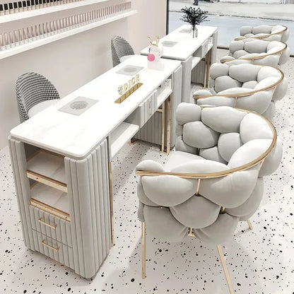 Manicure Table for Nails Portable Nail Coffee Tables Arm Rest Hairdressing Salon Furniture Chair Mesa Designer De Canto Station