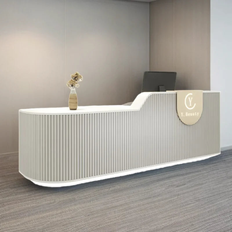 Modern Luxury Reception Desk – Ideal for Shops, Salons, and Offices