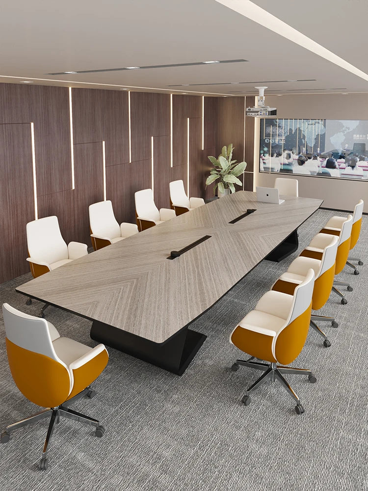 Large conference table Long table Negotiation table Training Office meeting room Receptionand chair combination