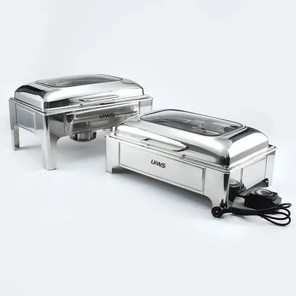 Hotel restaurant stainless steel electric food warmer 9L chafing dish buffet set