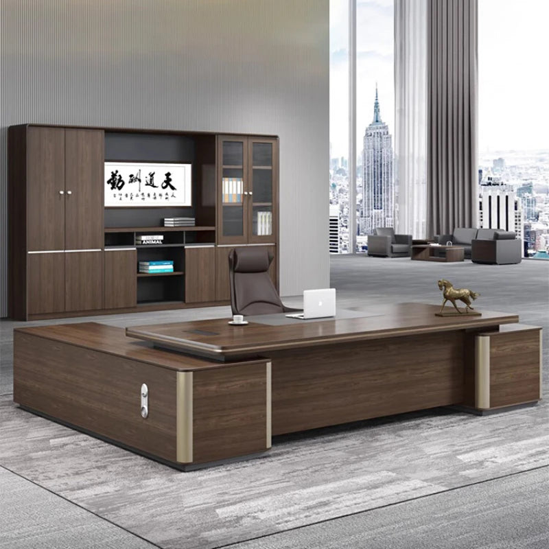 European Executive L-Shaped Office Desk