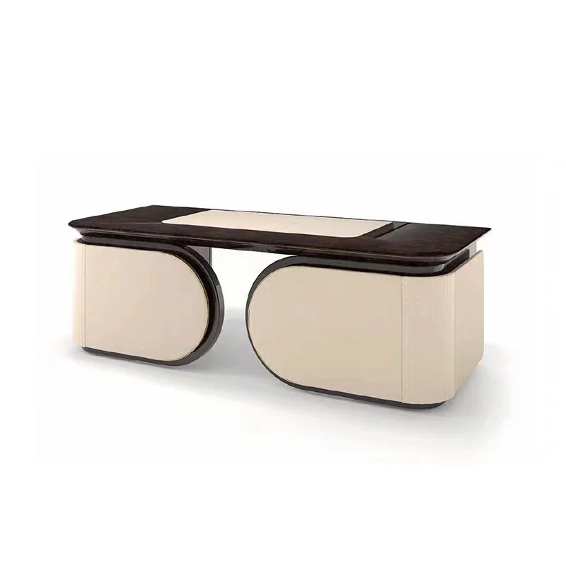 Italian light luxury desk household computer desk solid wood desk