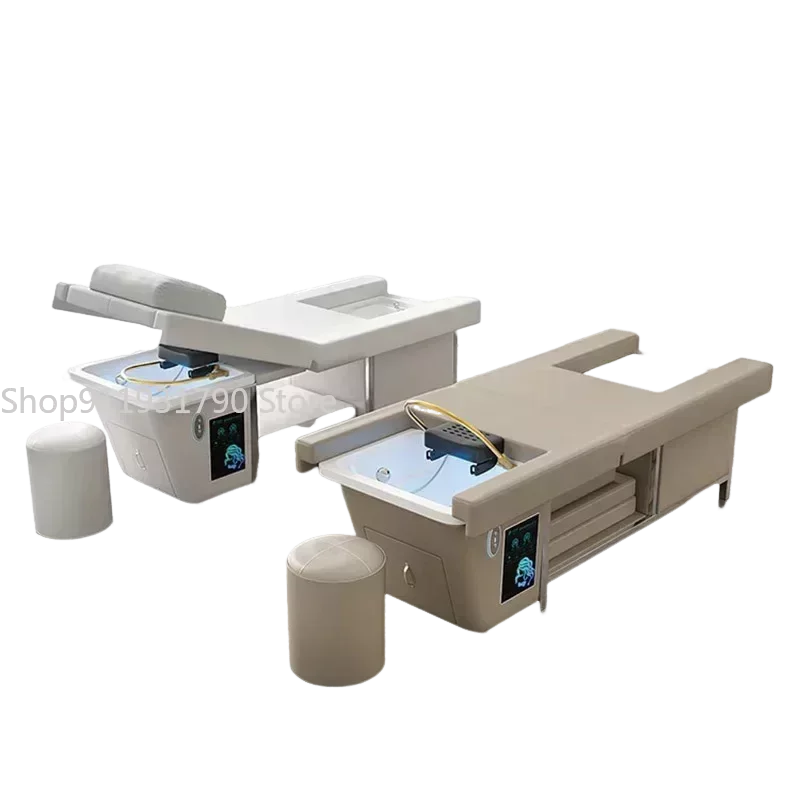 Head Spa Shampo Chair Pedicure Spa Adjust Sink Luxury Hair Wash Bed Foot Basin Massage Shampouineuse Salon Equipment MQ50XF