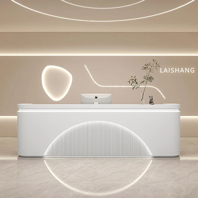 Table Atelier Office Secretary Furniture Reception Desk Modern Aesthetic Salon Counter Cosmetics Leggio Center Advanced WJX