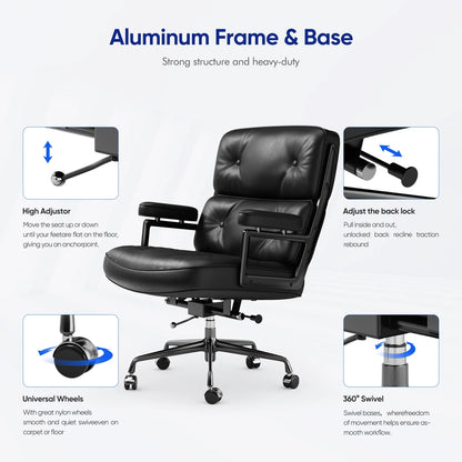 Genuine Leather Executive Desk Chair