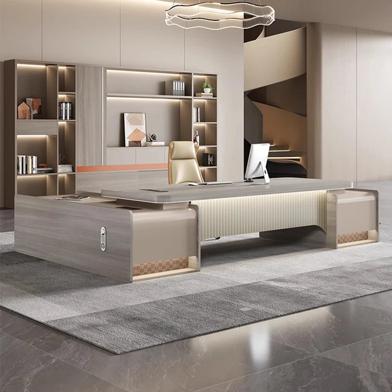 Executive Computer Office Desk Modern Writing Meeting Console Corner Storage Office Desk Workbench Bureau Meuble Home Furniture