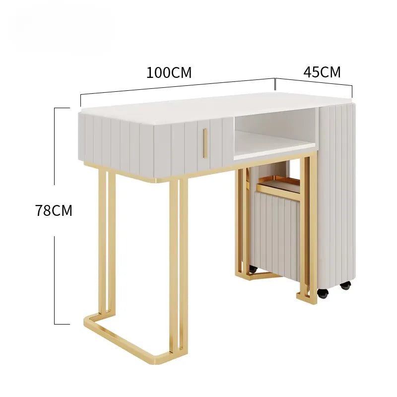 Nail Supplies Speciality Equipment Makeup Organizer Modern Professional Exquisite Marble Luxury Desk Mesa Manicure Tech Tables