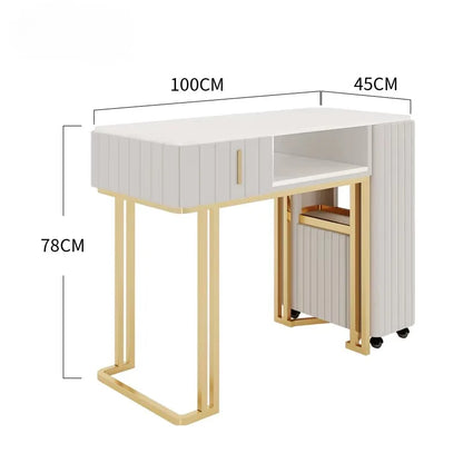 Nail Supplies Speciality Equipment Makeup Organizer Modern Professional Exquisite Marble Luxury Desk Mesa Manicure Tech Tables