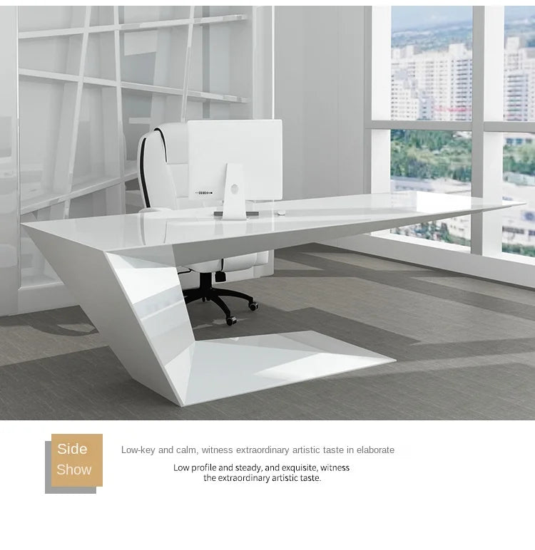 Salon desk High-tech modern boss executive table office computer table design executive desk white ceo desk office table