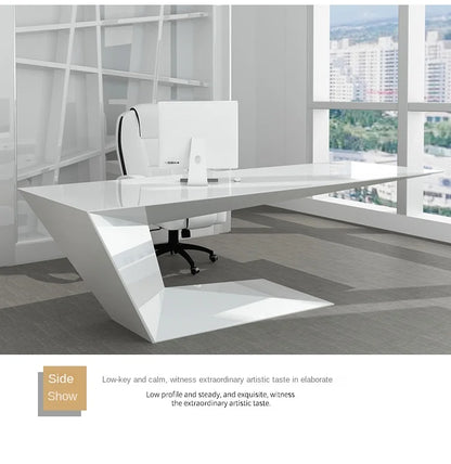 Salon desk High-tech modern boss executive table office computer table design executive desk white ceo desk office table