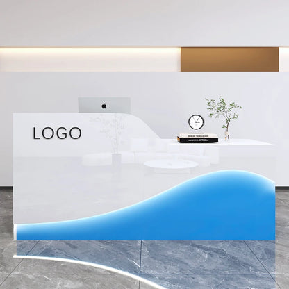 Modern Reception Counter – Professional Office Furniture for Beauty Institutes, Salons, and Luxury Settings