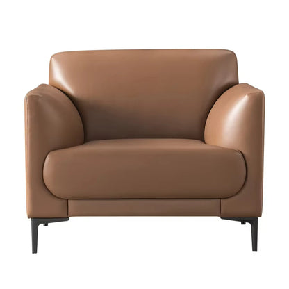 Executive Furniture Coffee Color 3+1 PU Leather Manager Office Sofa Set