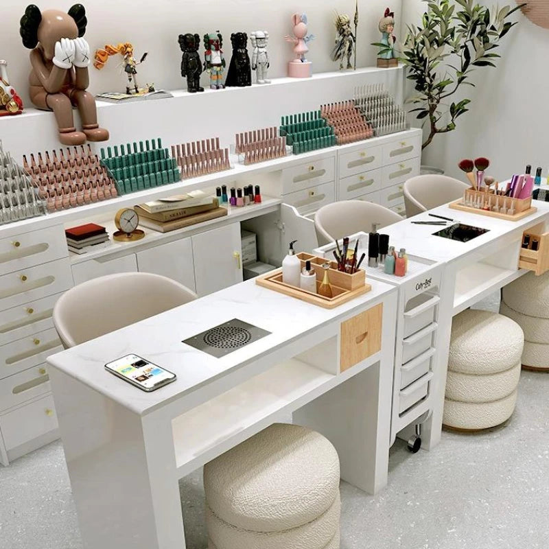 Professional Aesthetic Table Set Salon Furniture Manicure Nail Tables Salon Furniture Desk Aesthetics Mesa Beauty Furniture