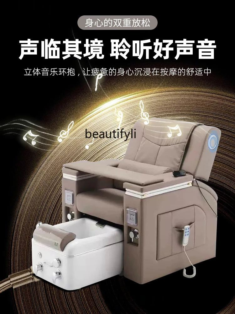 Manicure sofa Multifunctional foot chair  foot bath  massage reclining chair  eyelash beauty salon  embroidery bed