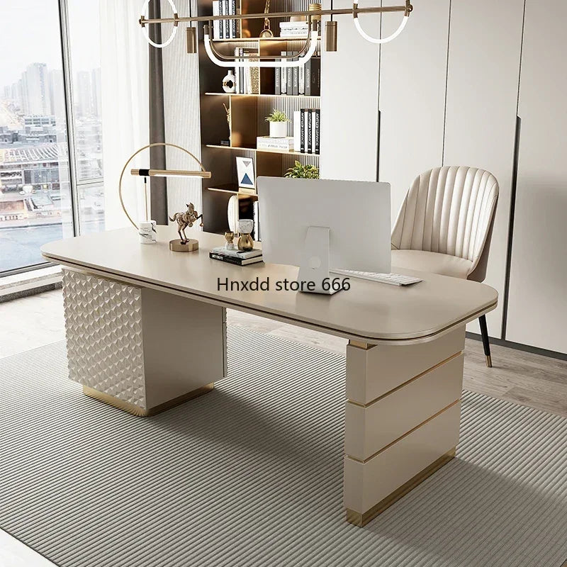 Luxury Modern Computer Office Desk Drawer Organizer Wide Home Laptop Desks Reading Executive Escritorio Oficina Office Furniture