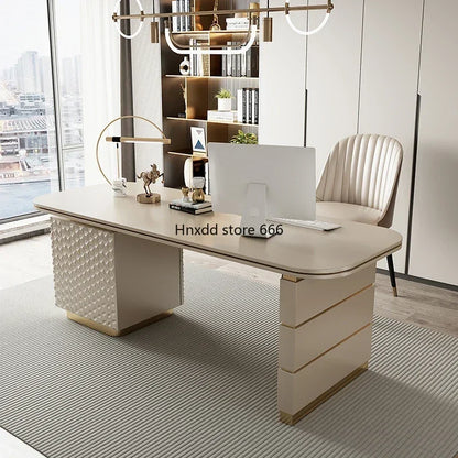 Luxury Modern Computer Office Desk Drawer Organizer Wide Home Laptop Desks Reading Executive Escritorio Oficina Office Furniture