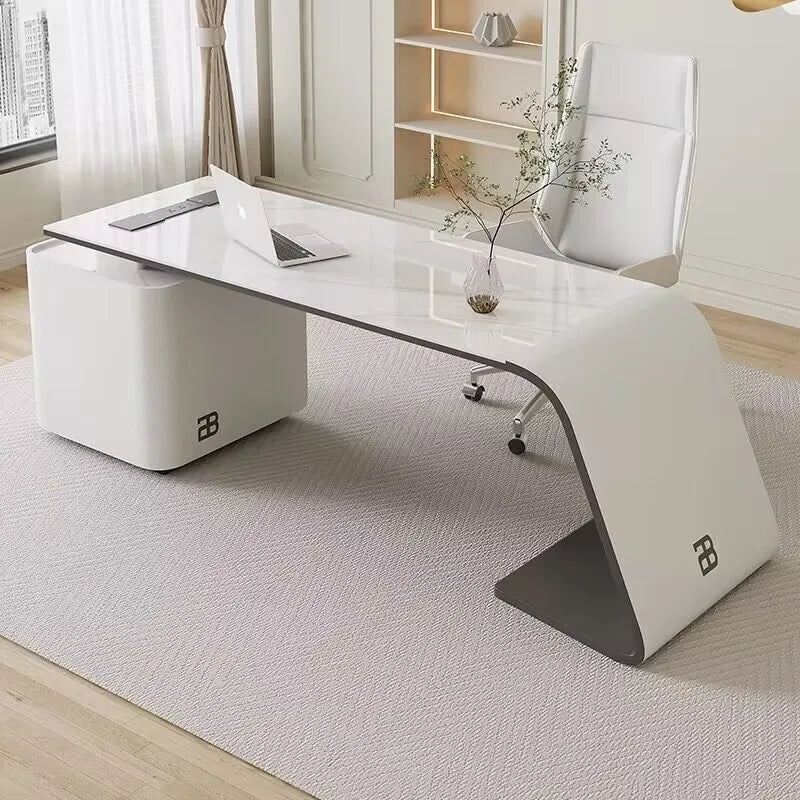 Executive Writing Desk Pullout Under Drawers Office Desks Organizer Scrivanie Per Computer Furniture
