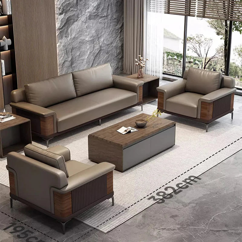 Sectional Livingroom Furniture Office American Sofa Black Couch Multifunctional Safe Leather Sofa Italiano Living Room Chairs