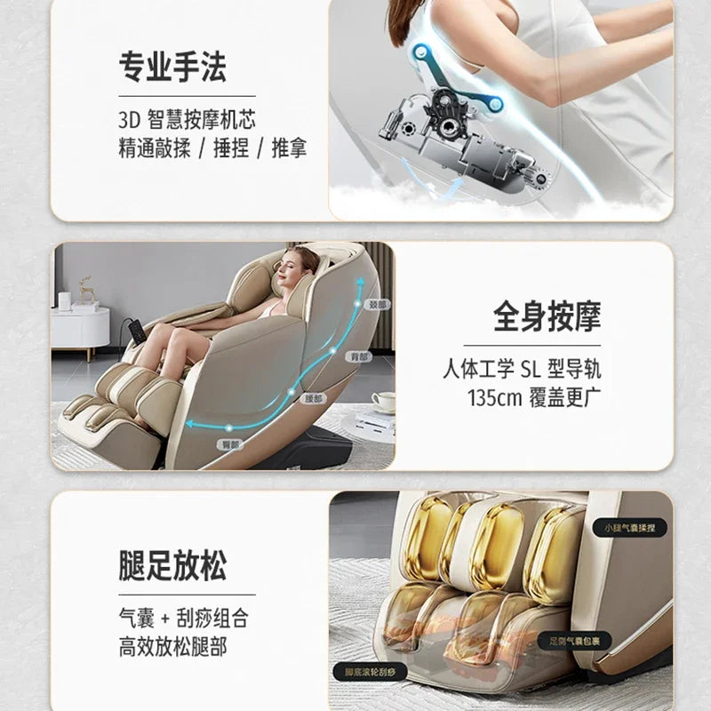 Modern Ergonomic Massage Chair Full Body Relax Intelligence Massage Beds Multifunction Luxury Salon Furniture Massagetafel LLTB