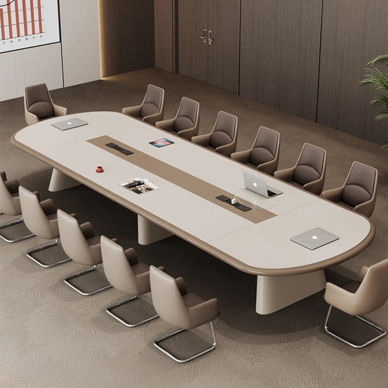Lacquered conference table, large long table, simple modern desk, work table, meeting room, negotiation reception