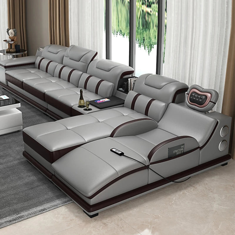 Luxury Wood Living Room Sofas Relaxing European Recliner Armchair Sofas Floor Massage Chair Divani Da Soggiorno Home Furniture