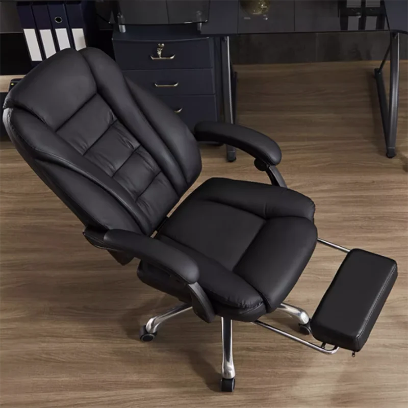 Massage Recliner Office Chairs Ergonomic Editor Executive Metal Foot Rest Armchairs Aluminium Wheels Cadeira Office Furniture